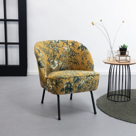 WOOOD Fauteuil 'Vogue Poppy' Velvet