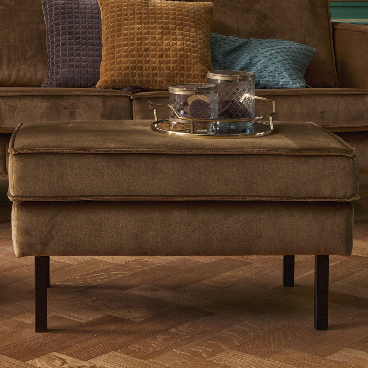 WOOOD Hocker 'Rodeo' Velvet