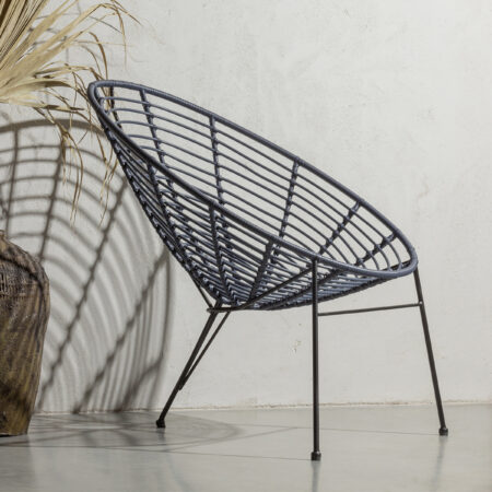 WOOOD Loungestoel 'Jane' kleur Inkt (Donkerblauw) | WOOOD