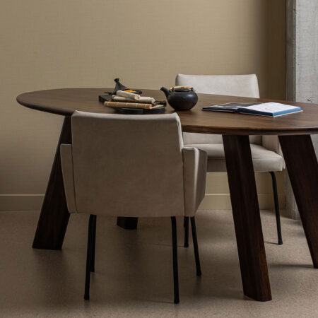 WOOOD Organische Eettafel 'Roundly' Mangohout