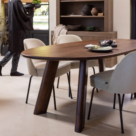WOOOD Organische Eettafel 'Roundly' Mangohout