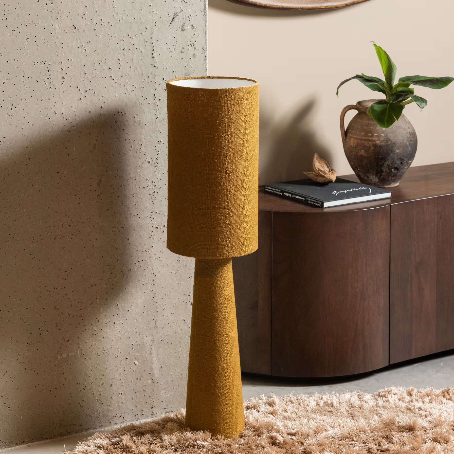 WOOOD Tafellamp / Vloerlamp 'Loft' Bouclé
