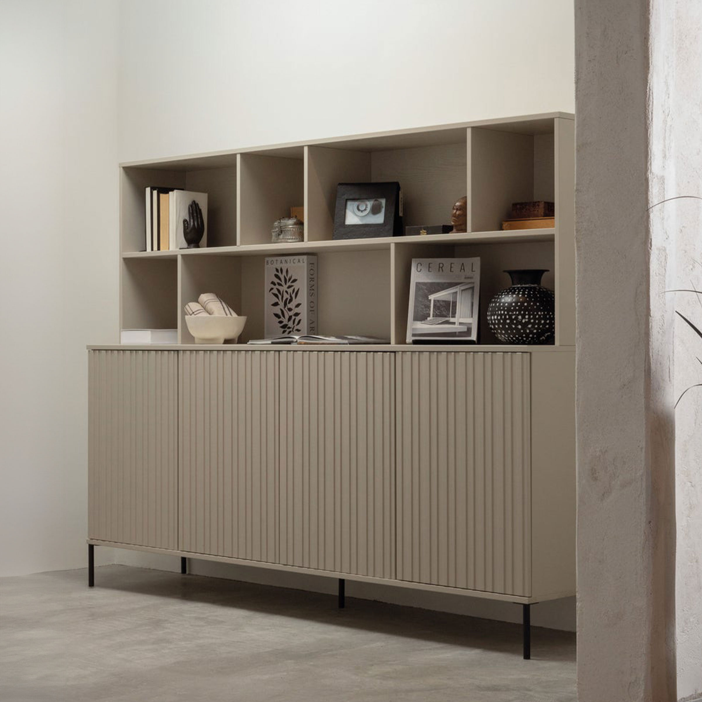 WOOOD Wandkast 'New Gravure' Grenenhout