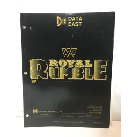 WWF Royal Rumble Flipperkast Handleiding 1994 | Fiftiesstore