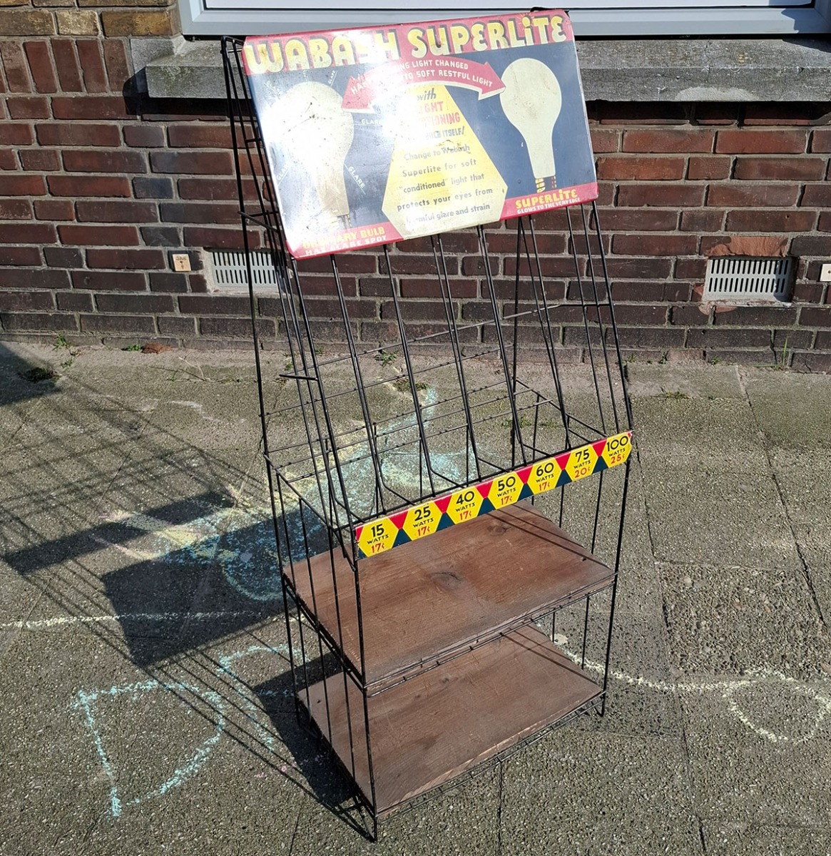 Wabash Superlite Vintage Reclame Displaystandaard | The Dutch Pickers