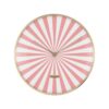 Wall Clock Candy Swirl Dome Flamingo Roze en Wit | Fiftiesstore