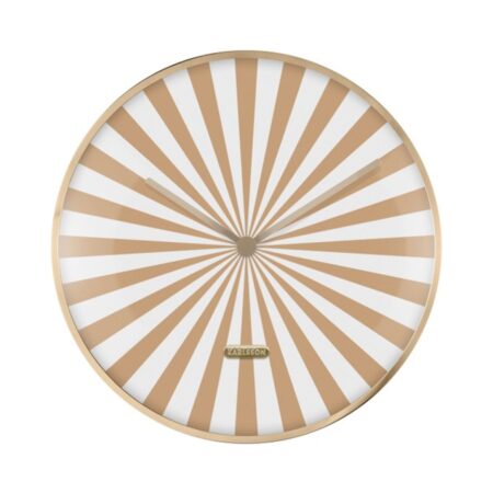 Wall Clock Candy Swirl Dome Licht Bruin en Wit | Fiftiesstore