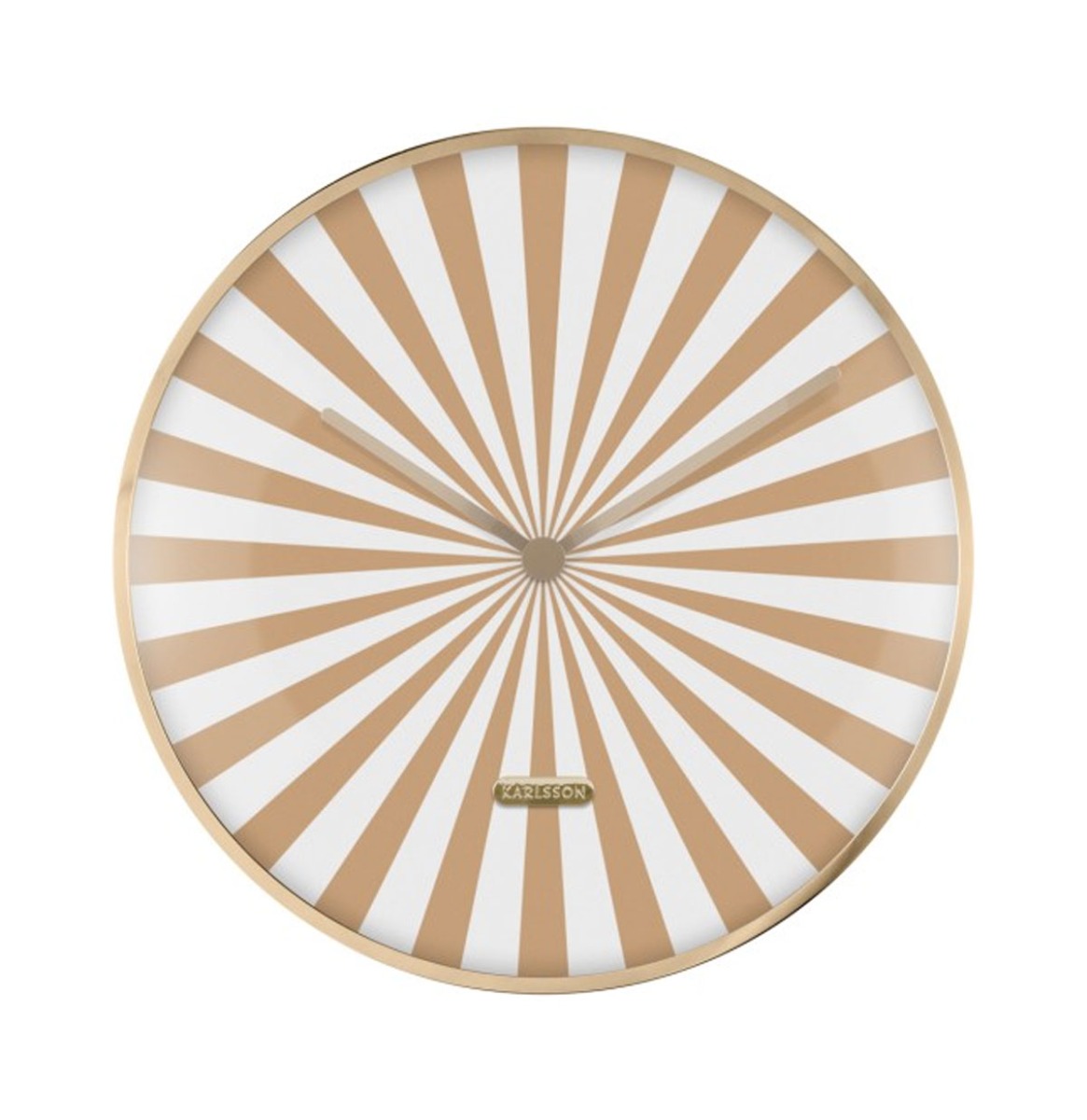 Wall Clock Candy Swirl Dome Licht Bruin en Wit | Fiftiesstore