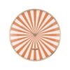 Wall Clock Candy Swirl Dome Oranje en Wit | Fiftiesstore