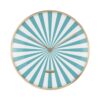 Wall Clock Candy Swirl Dome Turquoise en Wit | Fiftiesstore