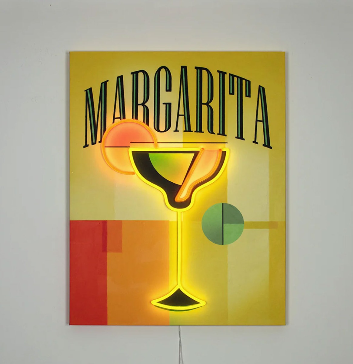Wall Painting (LED Neon) - 'Margarita' | Fiftiesstore