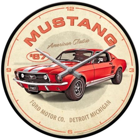 Wand Klok Ford Mustang - GT 1967 Rood | Ford