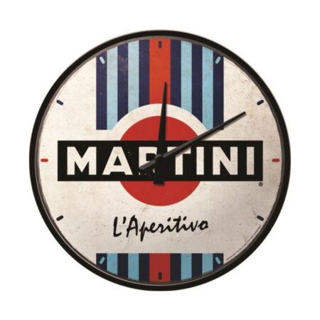 Wand Klok Martini L'Aperitivo Racing Stripes | Martini