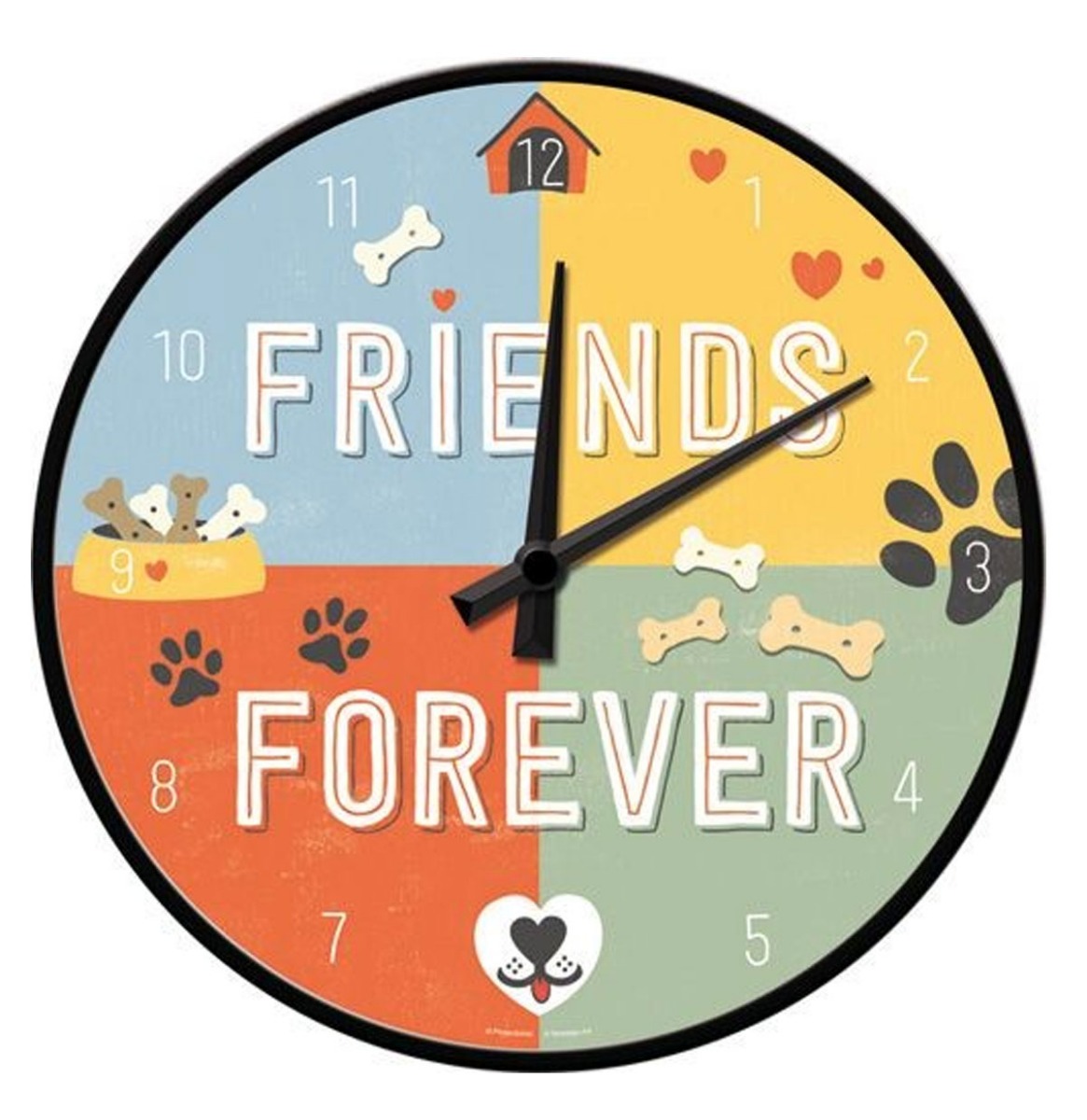 Wandklok Best Friends Forever | Nostalgic Art