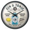 Wandklok Gin & Tonic Served Here | Nostalgic Art