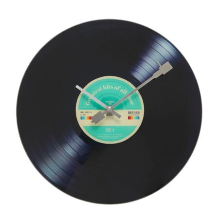 Wandklok Greatest Hits Vinyl Plaat in Glas 30 cm | Fiftiesstore