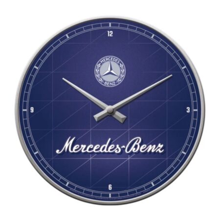 Wandklok Mercedes-Benz Blauw en Zilver | Mercedes