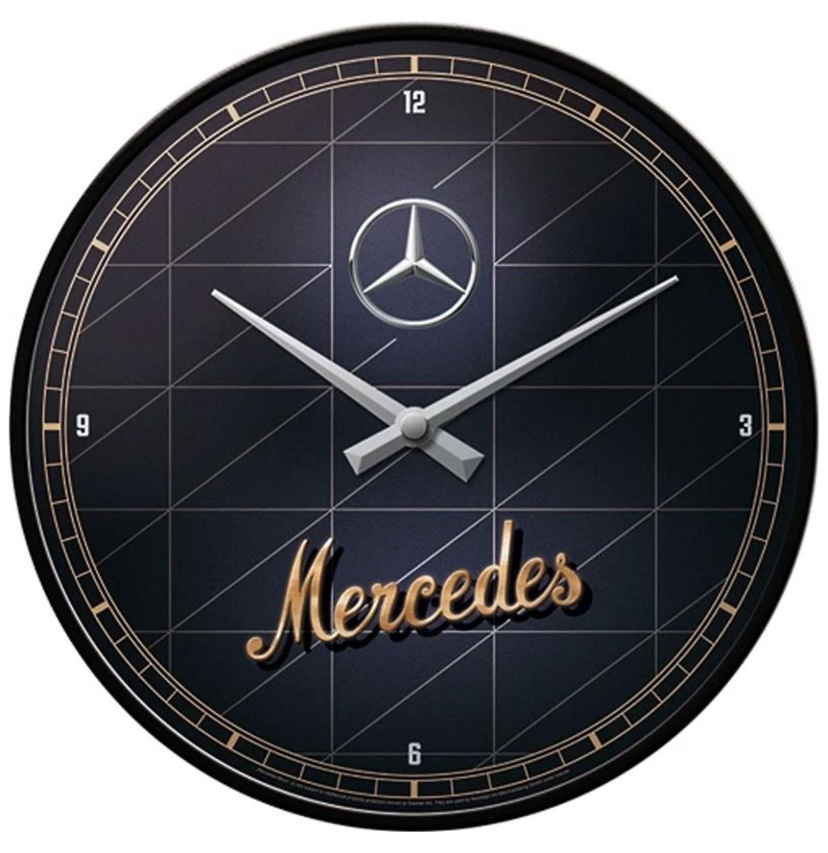 Wandklok Mercedes-Benz - Zilver & Goud - LAATSTE KANS | Mercedes