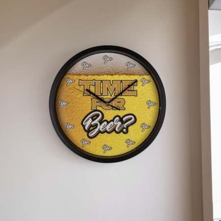 Wandklok 'Time for Beer' - 29 cm | Out of the Blue