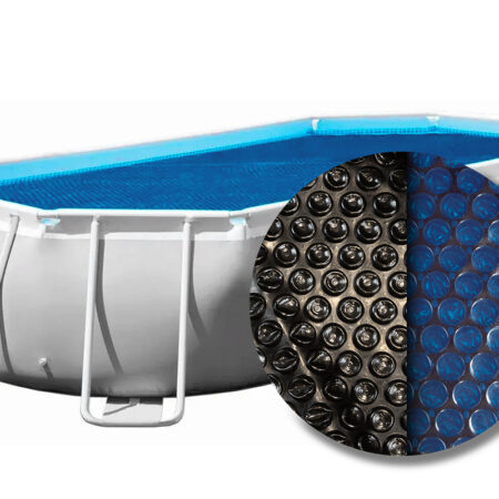 W'eau solar cover ovaal - 525 x 320 cm (zeilmaat 519 x 314) - Zwart/Blauw | W'eau