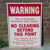 Warning No Clearing Beyond This Point Amerikaans Straatbord - Origineel 61 x 45cm | The Dutch Pickers