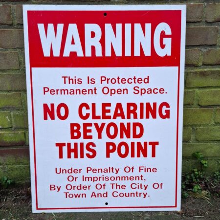 Warning No Clearing Beyond This Point Metalen Straatbord - Origineel | The Dutch Pickers