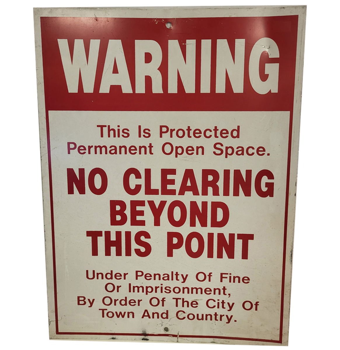 Warning No Clearing Metalen Straatbord - Origineel - 61 x 46 cm | The Dutch Pickers