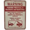 Warning Parking Metalen Straatbord - Origineel - 61 x 46 cm | The Dutch Pickers