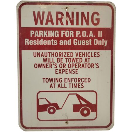 Warning Parking Metalen Straatbord - Origineel - 61 x 46 cm | The Dutch Pickers