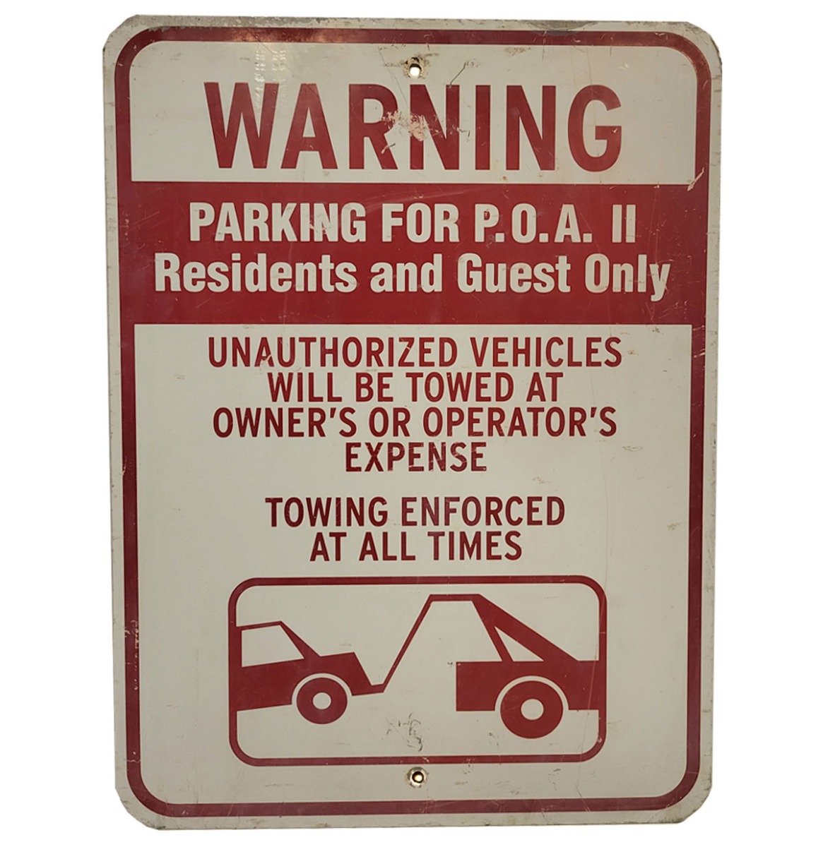 Warning Parking Metalen Straatbord - Origineel - 61 x 46 cm | The Dutch Pickers