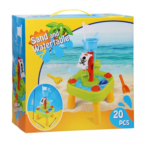 Waterspeeltafel Piraat 20-delig 30x30x50cm |