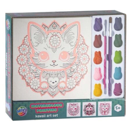 Waterverf Schilderset Kawaii 3x Canvas 20x20cm |