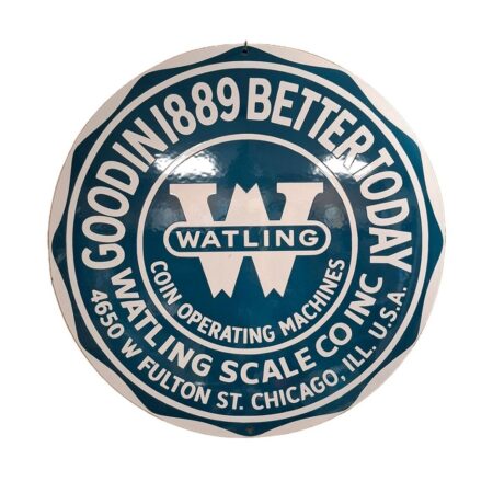 Watling Coinop Logo Emaille Bord - Ø40cm | Fiftiesstore