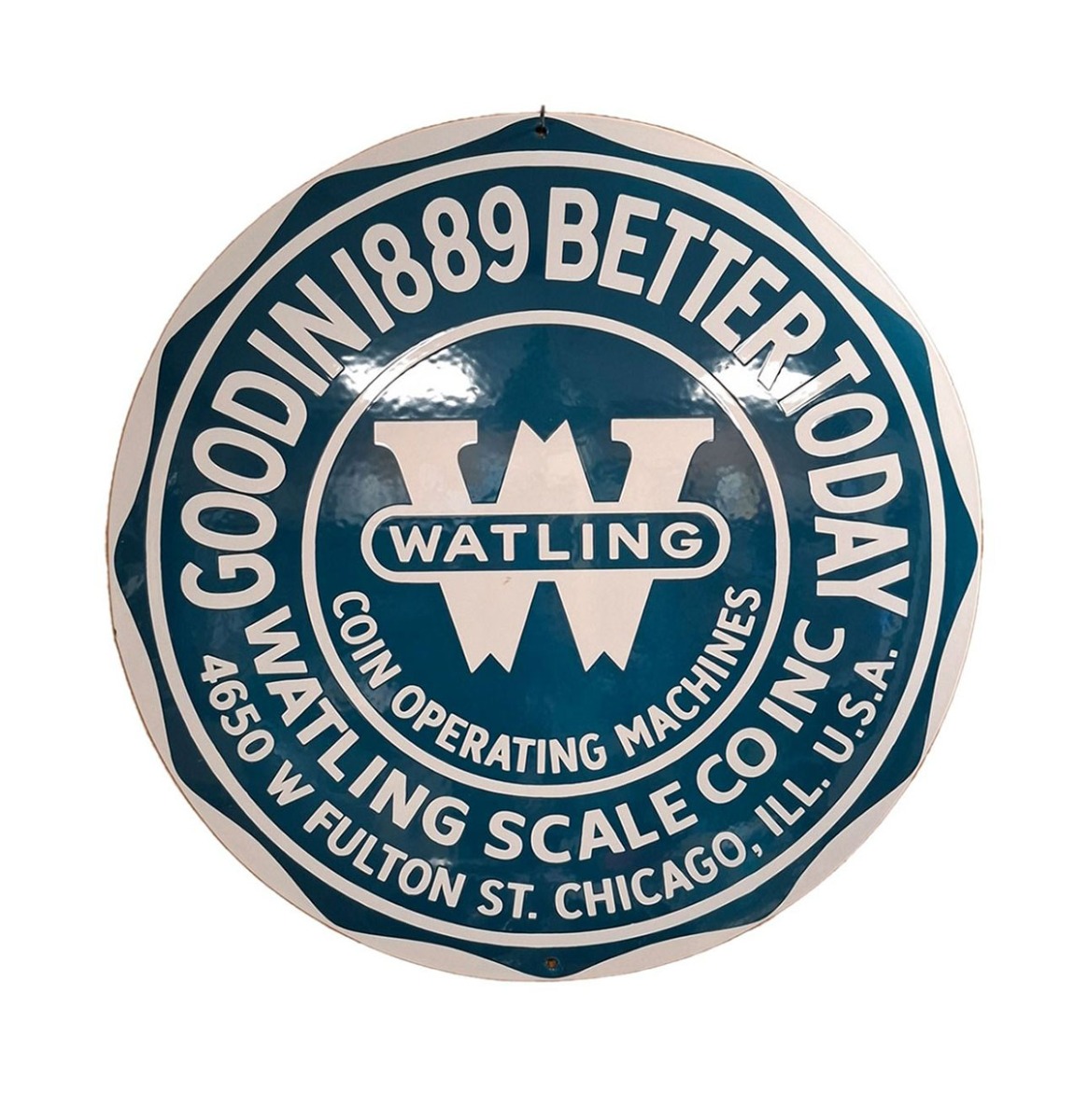 Watling Coinop Logo Emaille Bord - Ø40cm | Fiftiesstore
