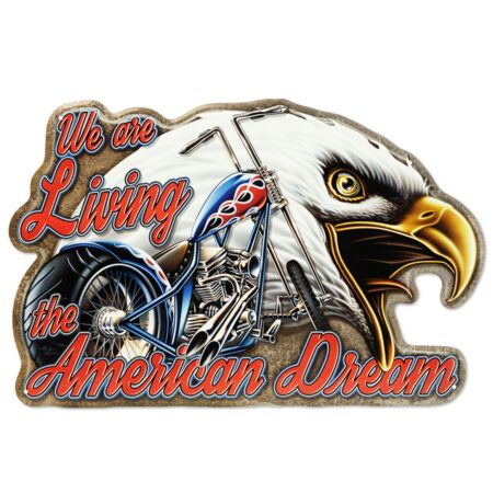 We Are Living The American Dream Metalen Bord 45x29 cm | Fiftiesstore