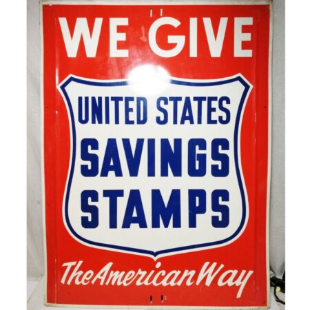 We Give United States Saving Stamps The American Way Metalen Bord - Origineel | The Dutch Pickers