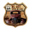 We Got Our Kicks Route 66 US Zwaar Metalen Bord 38 x 38 cm | Route 66