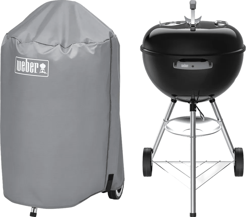 Weber Original Kettle 47 cm Zwart + Weber Hoes 47 cm