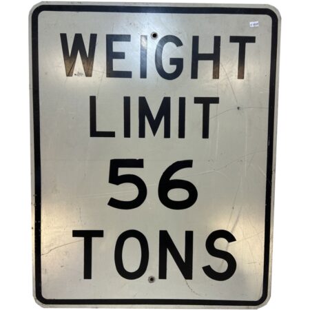 Weight Limit 56 Tons Straatbord - Origineel | The Dutch Pickers