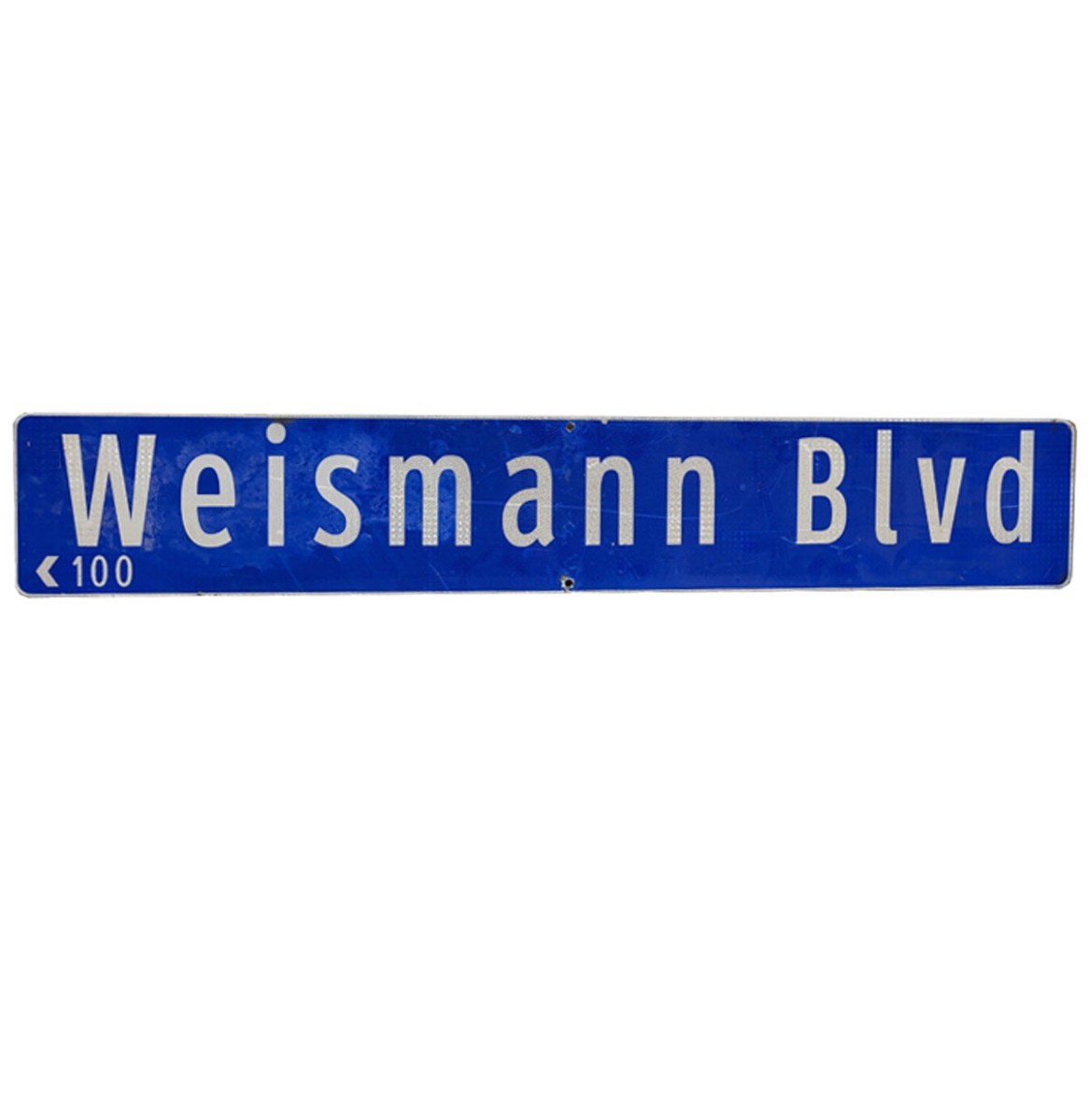 Weismann Boulevard Metalen Straatbord - Origineel - 138 x 23 cm | The Dutch Pickers