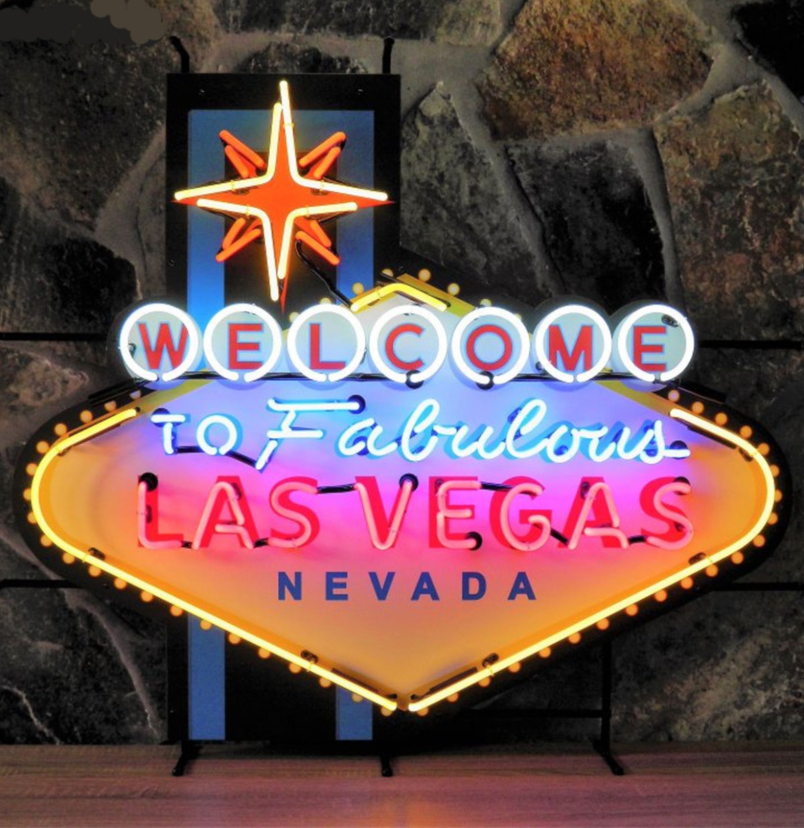 Welcome To Las Vegas Neon Verlichting XL 103 x 90 cm - Rood