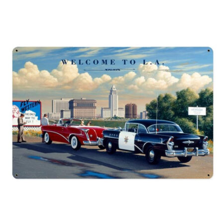 Welcome to L.A. Zwaar Metalen Bord | Fiftiesstore