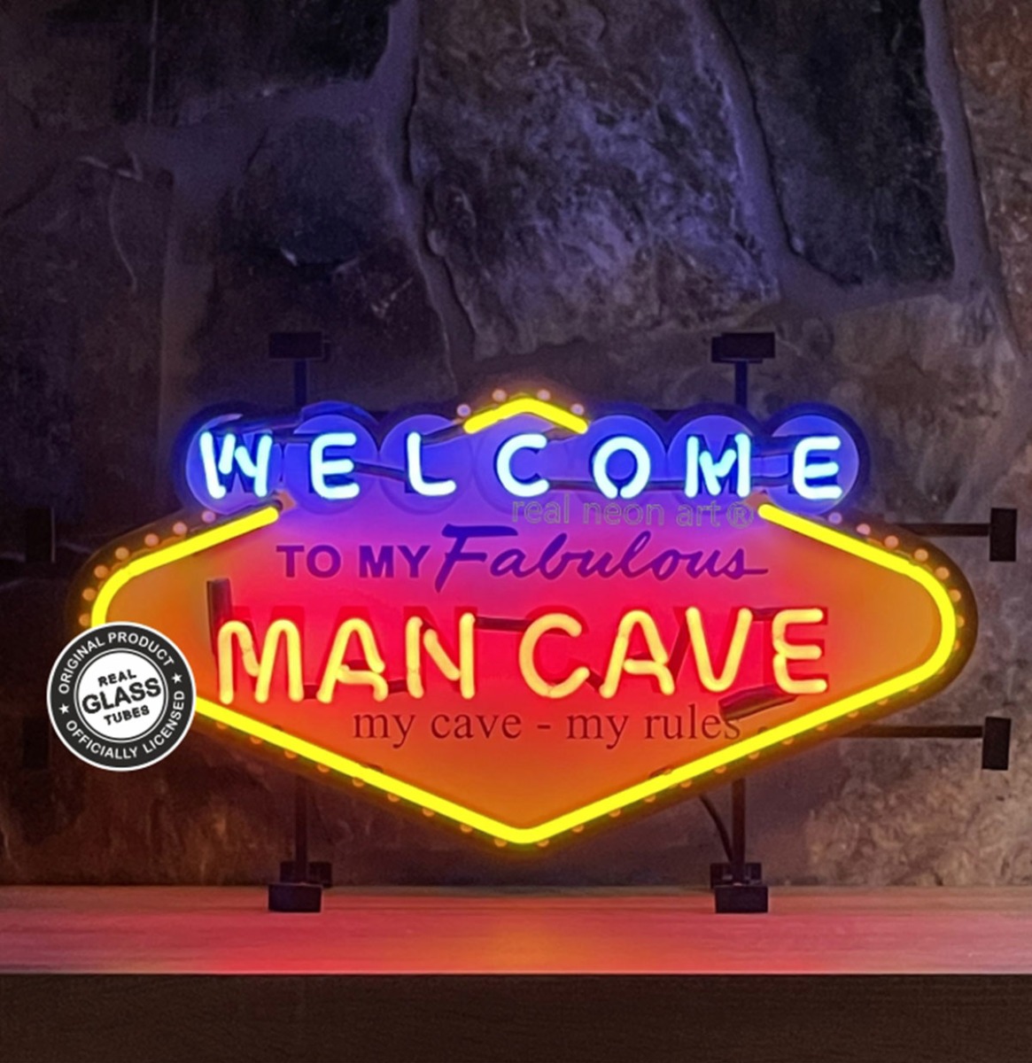 Welcome to my Fabulous Man Cave Neon Verlichting 71 x 41 cm - Rood