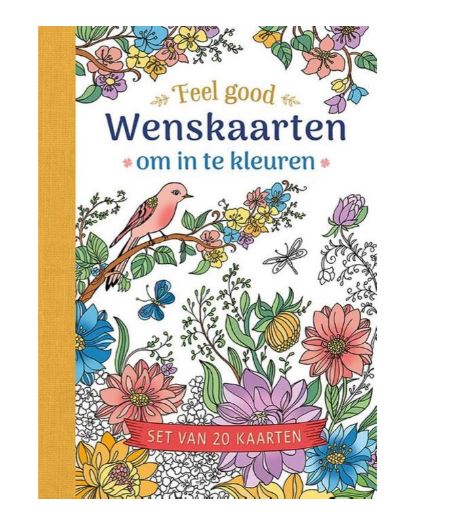 Wenskaarten om in te kleuren - Feel good | Deltas