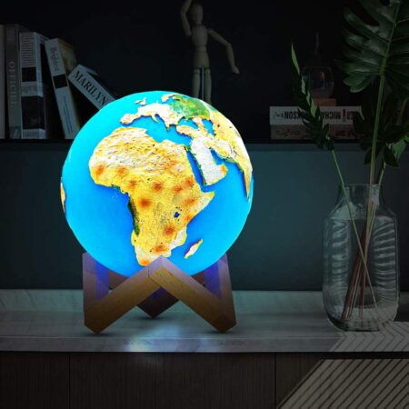 Wereldbol Lamp - Ø 15cm - Touch Control - Handgeschilderd | MikaMax