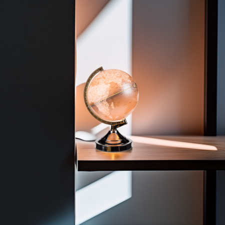 Wereldbol lamp met verlichting - stijlvolle globe voor thuis of kantoor | Out Of The Blue