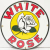 White Rose Gasoline Logo Emaille Bord | Fiftiesstore