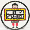 White Rose Gasoline Man Logo Emaille Bord | Fiftiesstore