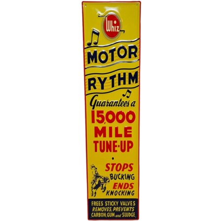 Whiz Motor Rythm Stalen Bord met Relief - 79 x 19cm | Fiftiesstore