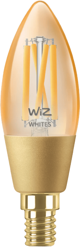 WiZ Kaarslamp Filament - Warm- tot koelwit licht - Goud - E14